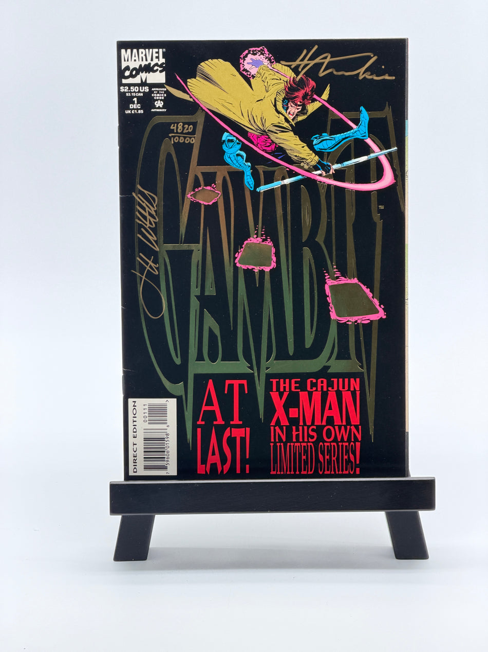 Gambit #1 1993 Marvel Signed Howard Mackie Lee Weeks Dynamic Forces COA 4820/10000