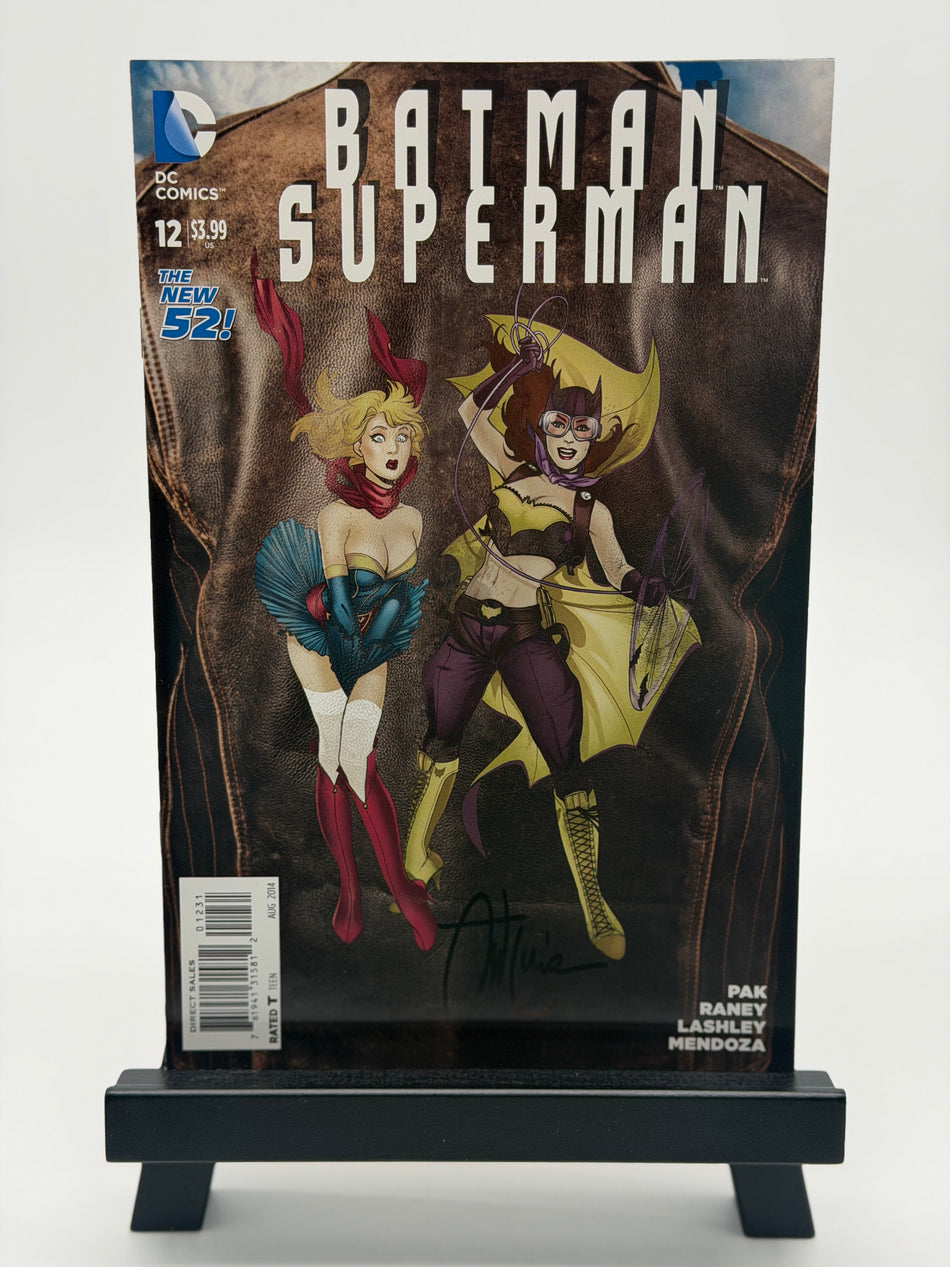 Batman Superman #12 Bombshells Variant 2014 DC Signed Art Thibert Batgirl Supergirl