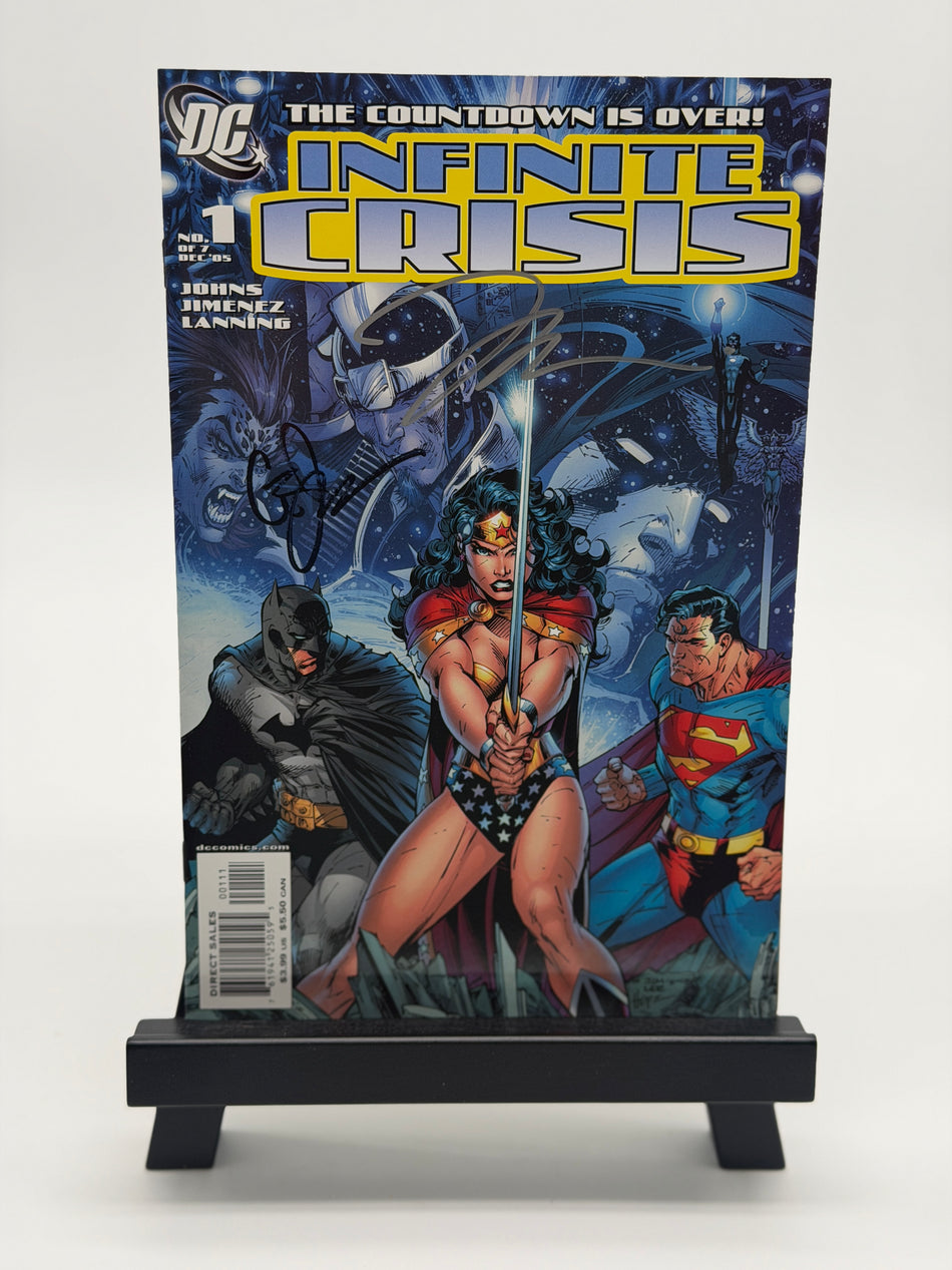 Infinite Crisis #1 2005 DC Comics Signed Comic Wonder Woman Batman Superman Jim Lee Cover