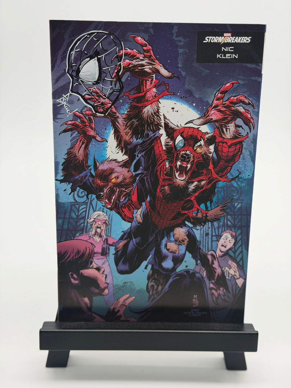 Miles Morales Spectacular Spider-Man #24 Nic Klein Virgin Variant Signed Eskivo COA Marvel Stormbreakers