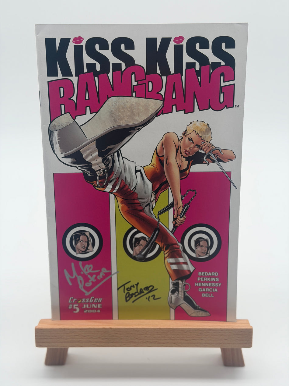 Kiss Kiss Bang Bang #5 2004 CrossGen Signed Tony Bedard Mike Perkins Spy Comic