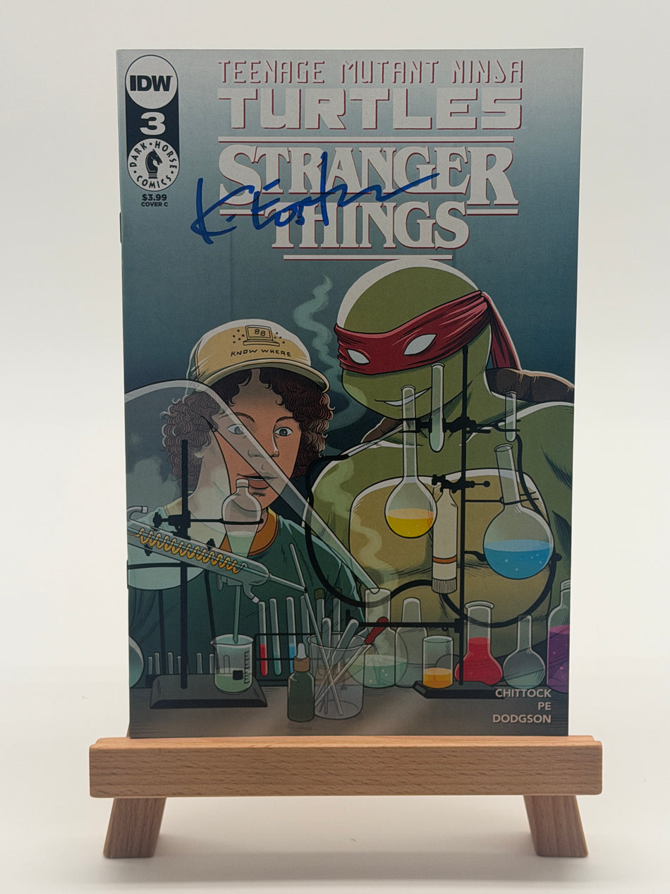 Teenage Mutant Ninja Turtles x Stranger Things #3 Cover C Kevin Eastman Signed COA IDW Dark Horse
