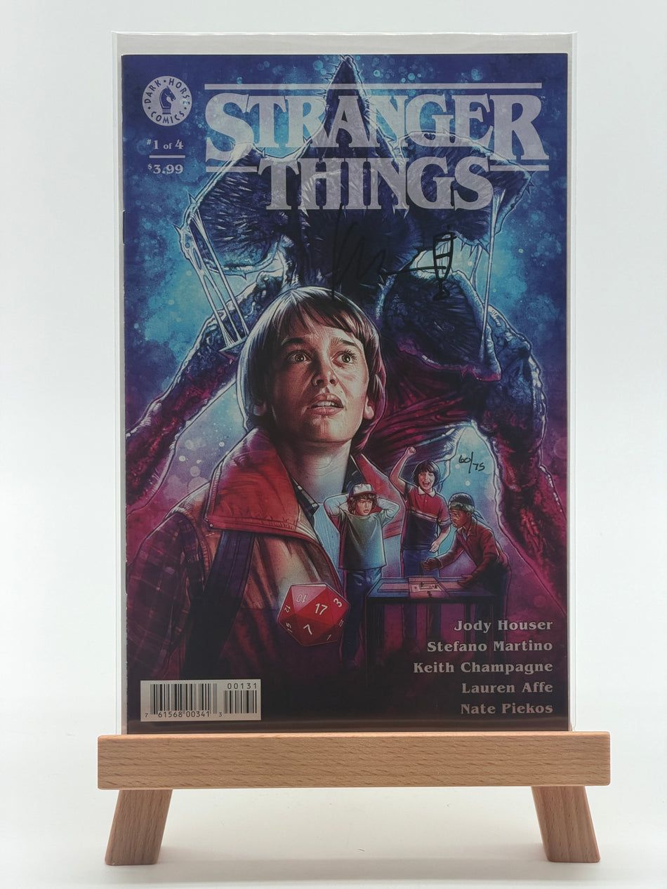 Stranger Things #1 2018 Dark Horse Signed Keith Champagne DF COA Limited 60/75 Photo Cover