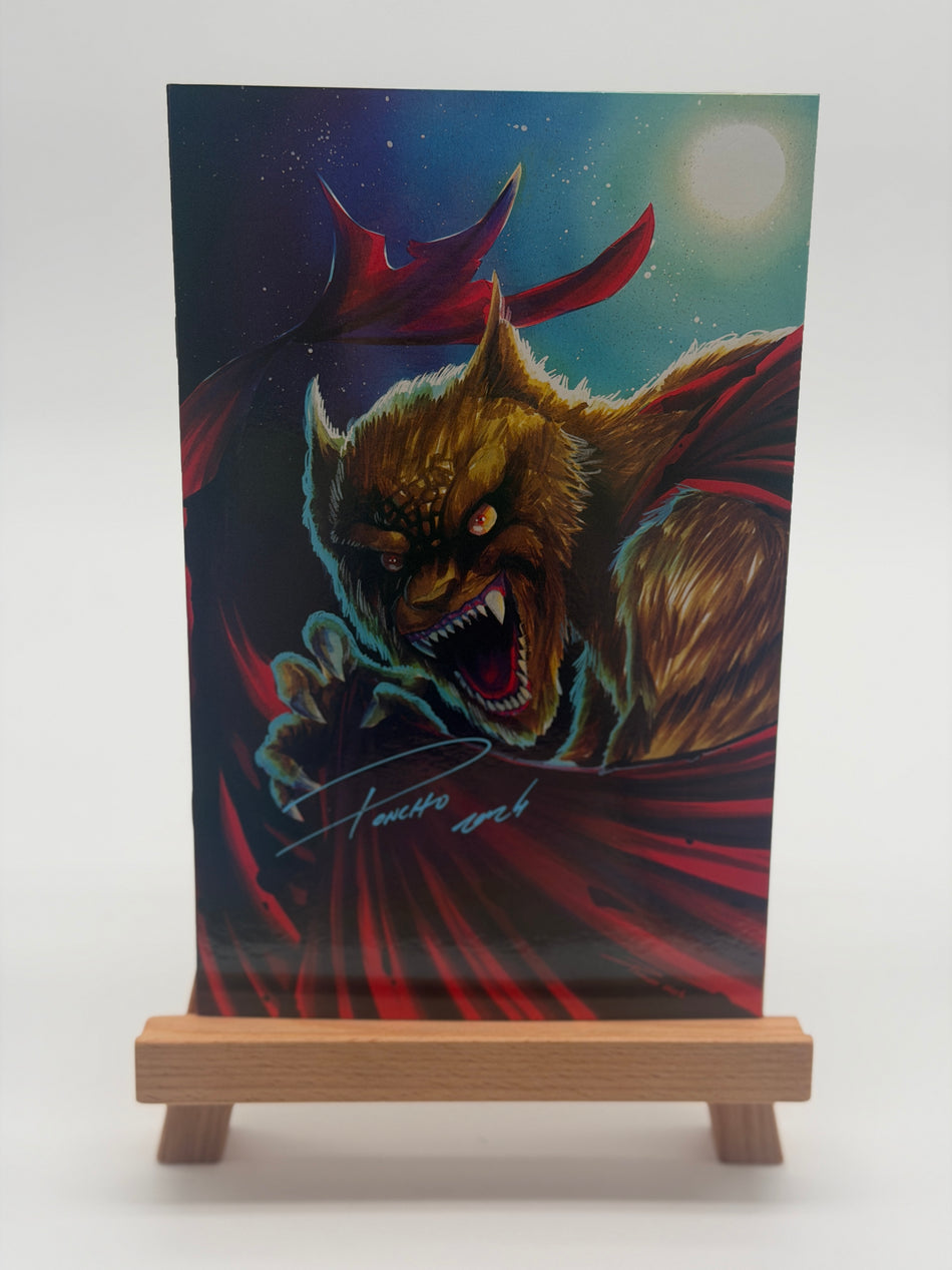 Poncho 2024 Signed Werewolf Art Print 11x17 StashhhLoot COA Horror Fantasy