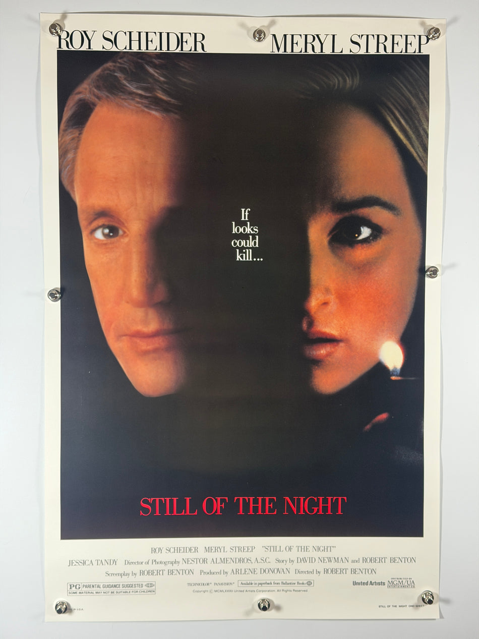 Still of the Night 1982 Original Movie Poster 27x41 SS Rolled Roy Scheider Meryl Streep - Joe's Geek VLT