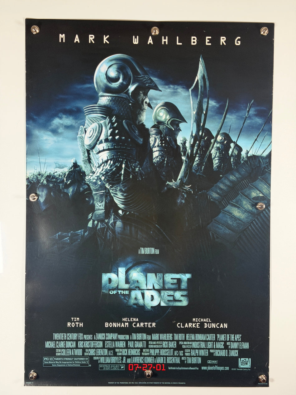 Planet of the Apes 2001 Original Movie Poster 27x40 DS Rolled Mark Wahlberg Teaser - Joe's Geek VLT