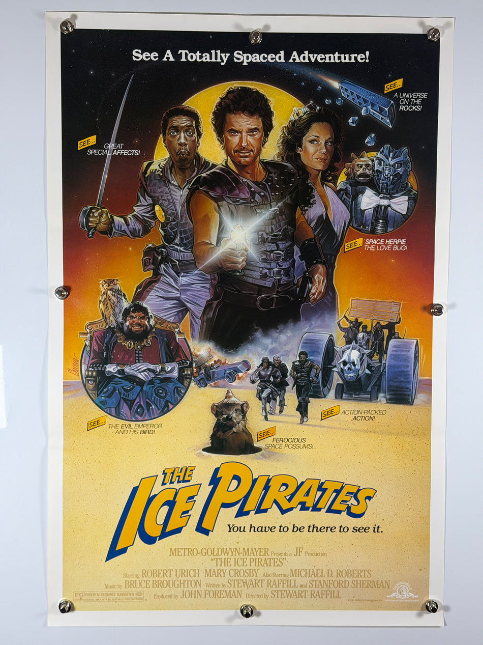 The Ice Pirates 1984 Original Movie Poster 27x41 SS Rolled Robert Urich Mary Crosby Sci Fi