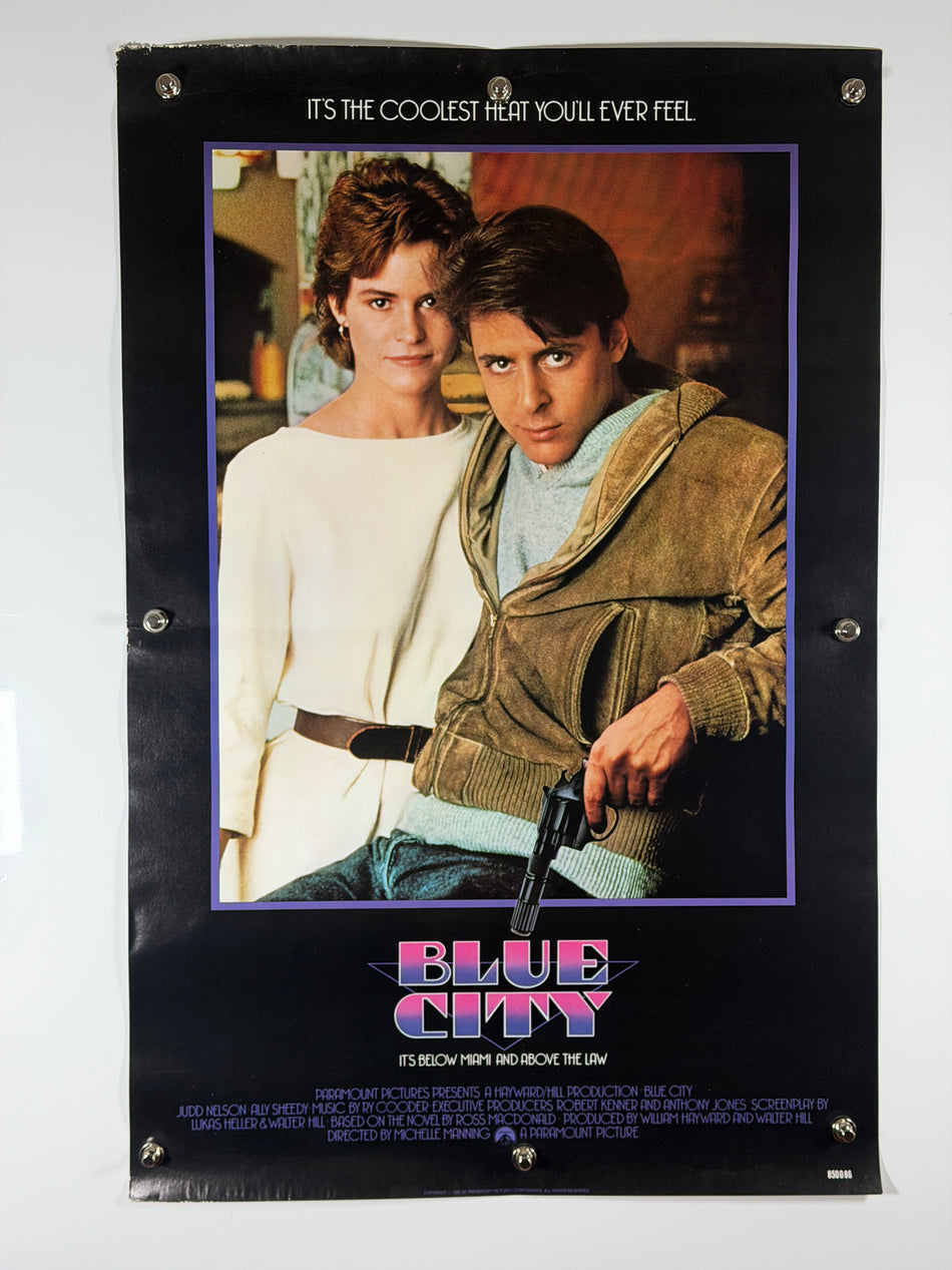 Blue City 1986 Original Movie Poster 27x41 SS Rolled Judd Nelson Ally Sheedy Paramount