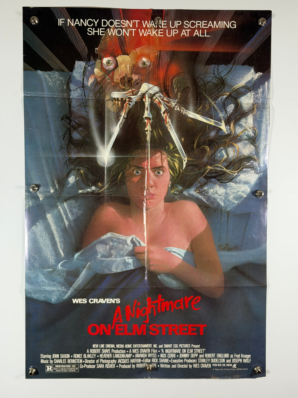A Nightmare on Elm Street 1984 Original Movie Poster 27x41 SS Rolled Wes Craven Freddy Krueger