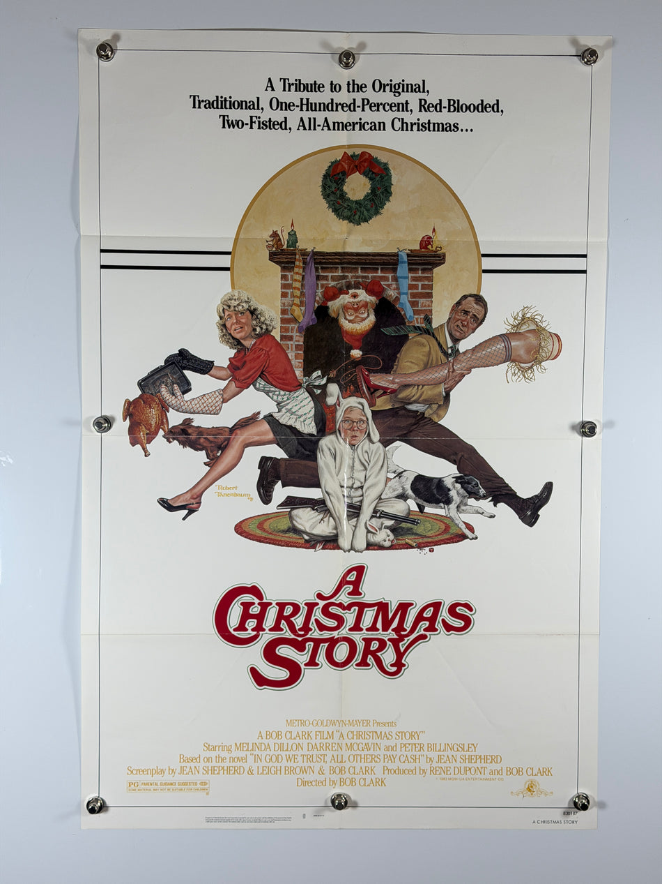 A Christmas Story 1983 Original Movie Poster 27x41 SS Previously Folded Now Rolled Peter Billingsley