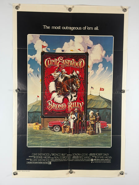 Bronco Billy 1980 Original Movie Poster 27x41 SS Previously Folded Now Rolled Clint Eastwood - Joe's Geek VLT
