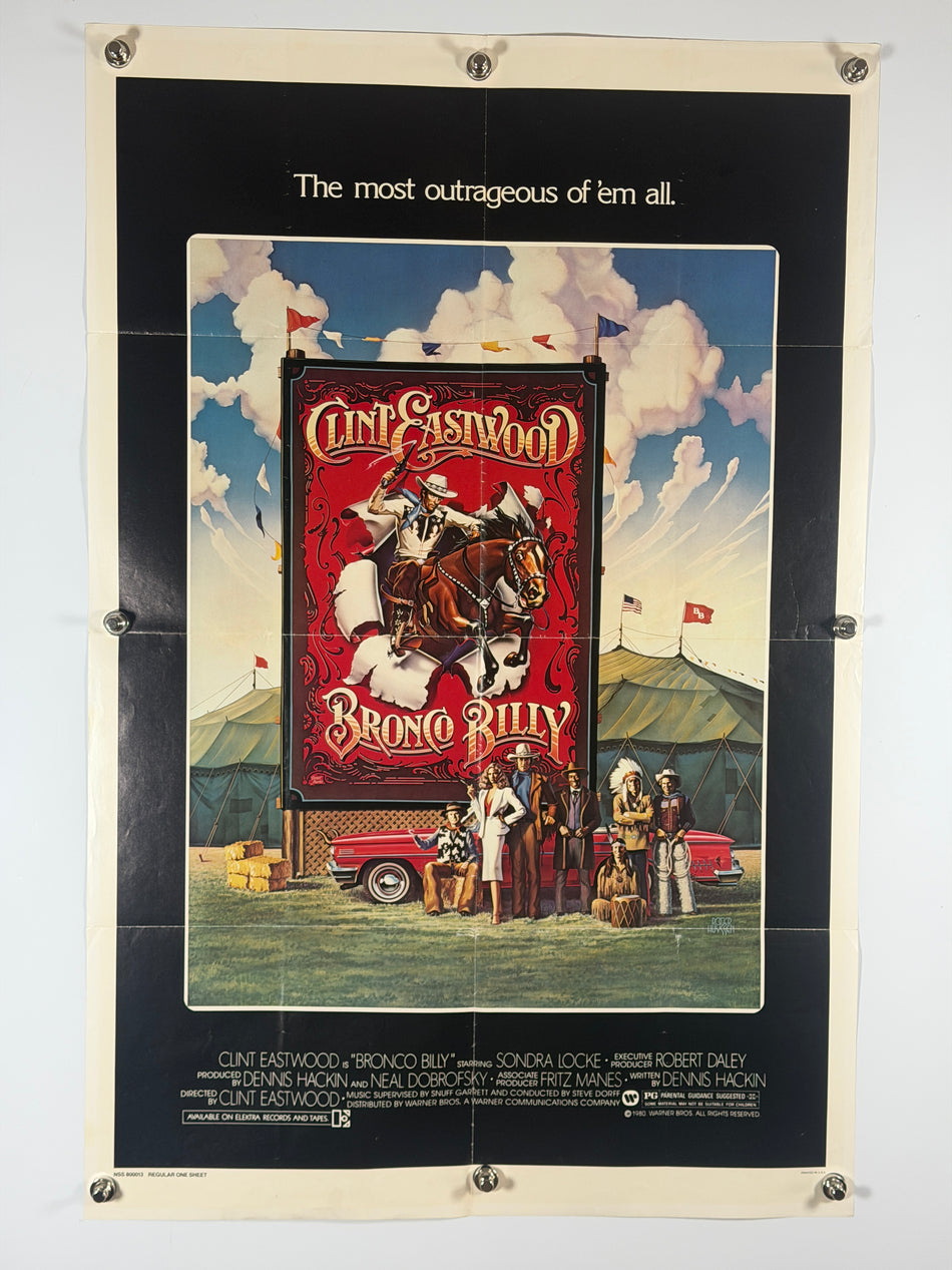 Bronco Billy 1980 Original Movie Poster 27x41 SS Previously Folded Now Rolled Clint Eastwood