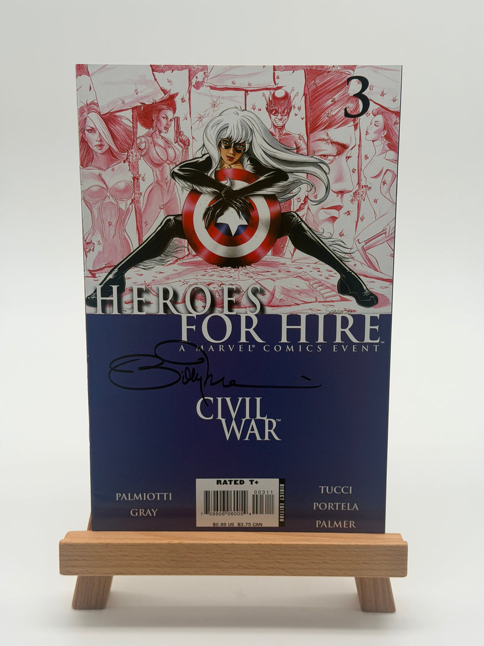 Heroes for Hire #3 2006 Marvel Civil War Signed Comic Unidentified Autograph Black Cat Cover - Joe's Geek VLT