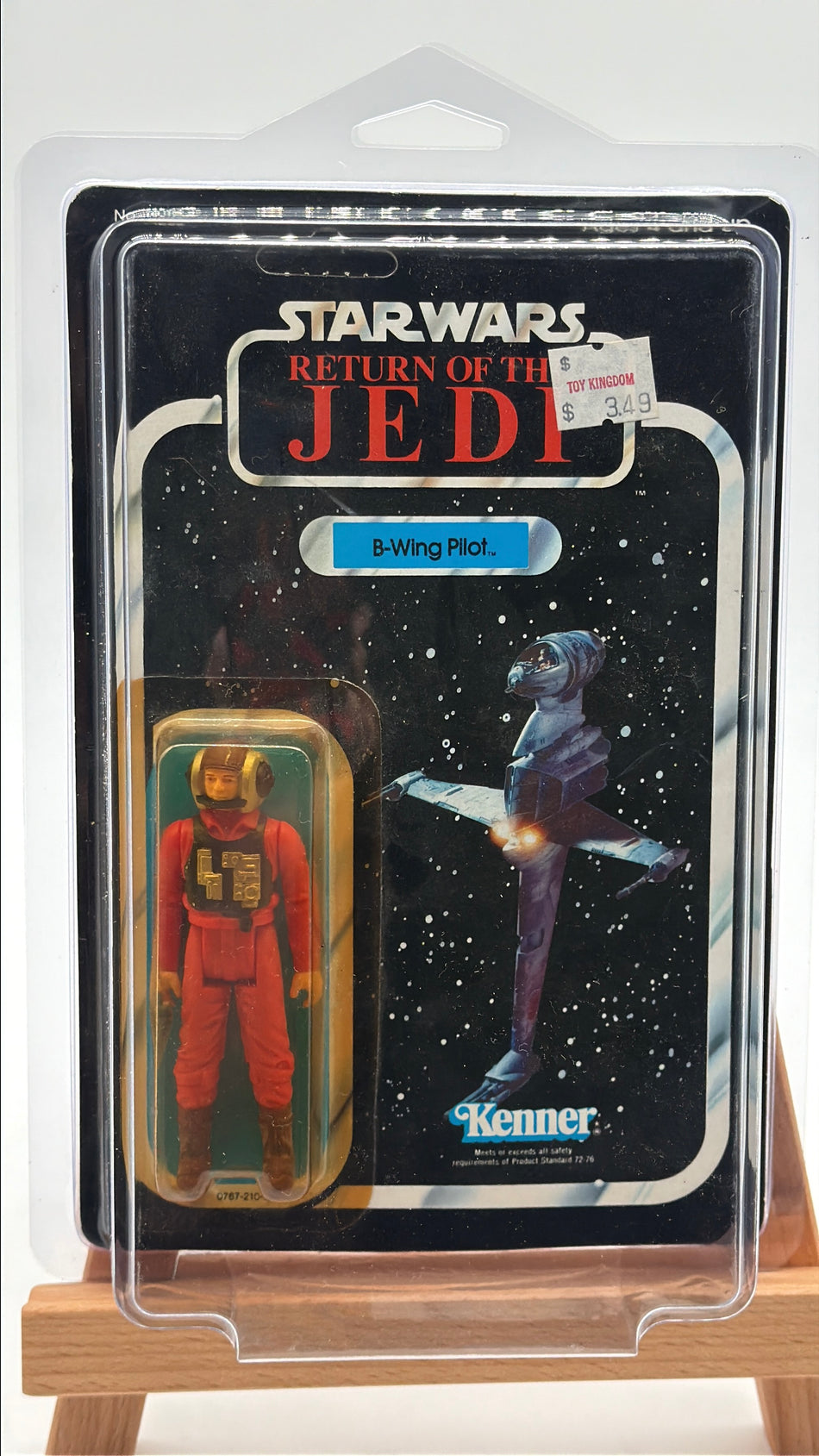 Star Wars B-Wing Pilot 1983 Kenner ROTJ Vintage Figure MOC 77 Back Toy Kingdom