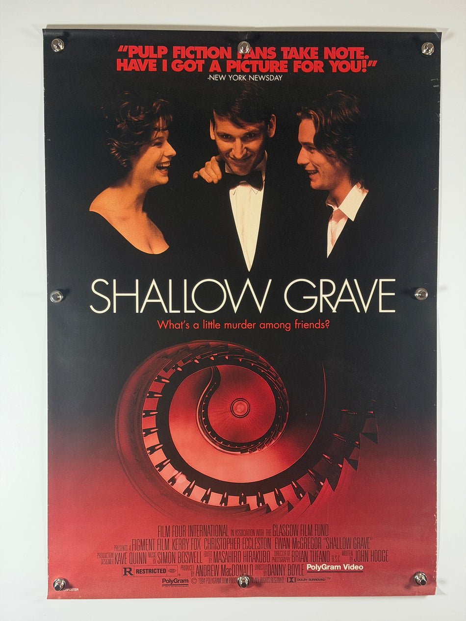 Shallow Grave (1994) Original Movie Poster 27x39 Rolled Ewan McGregor Christopher Eccleston - Joe's Geek VLT