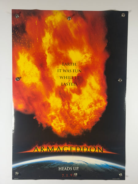 Armageddon (1998) Original Advance Movie Poster 27x40 DS Rolled Bruce Willis Ben Affleck - Joe's Geek VLT