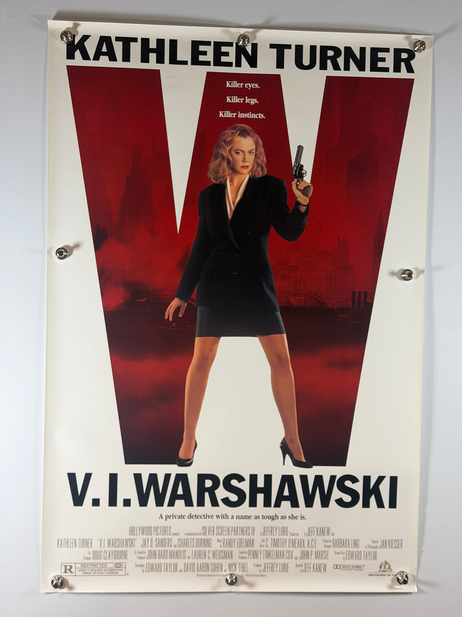 V.I. Warshawski (1991) Original Movie Poster 27x40 DS Rolled Kathleen Turner