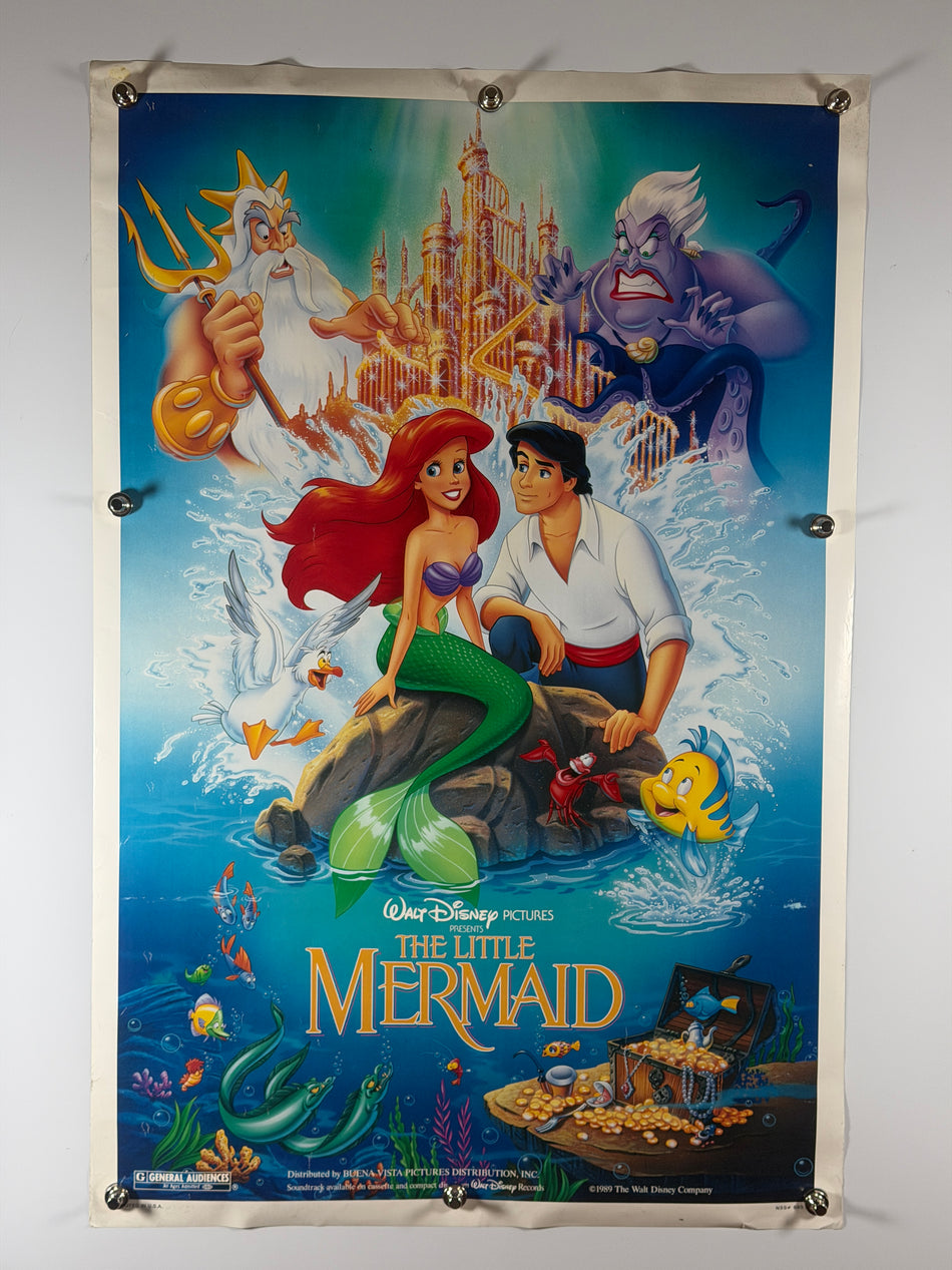 The Little Mermaid (1989) Original Movie Poster 27x40 DS Rolled Disney Ariel