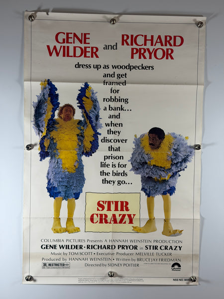 Stir Crazy (1980) Original Movie Poster 27x41 SS Rolled Gene Wilder Richard Pryor - Joe's Geek VLT