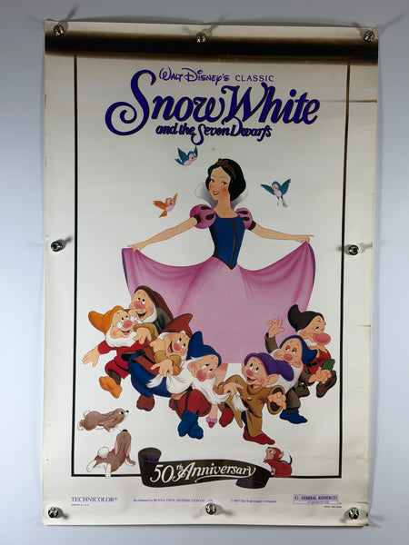 Snow White and the Seven Dwarfs (1987) 50th Anniversary Original Movie Poster 27x41 SS Rolled Disney - Joe's Geek VLT