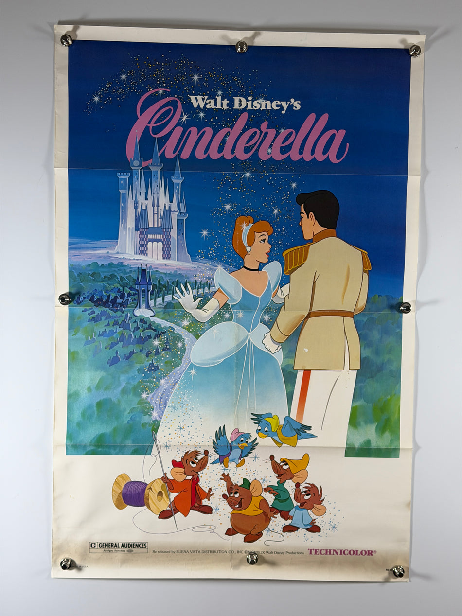 Cinderella (1981) Disney Re-Release Original Movie Poster 27x41 SS Rolled - Joe's Geek VLT