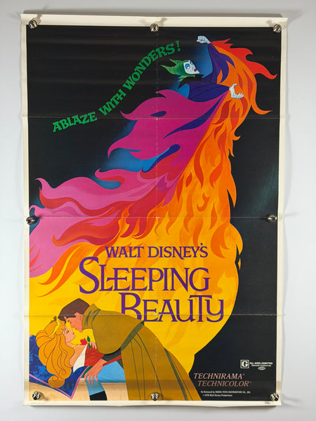 Sleeping Beauty (1970) Disney Re-Release Original Movie Poster 27x41 SS Previously Folded Rolled - Joe's Geek VLT