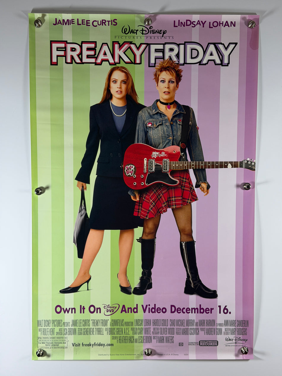 Freaky Friday (2003) Original Video Movie Poster 27x40 SS Rolled Jamie Lee Curtis Lindsay Lohan - Joe's Geek VLT