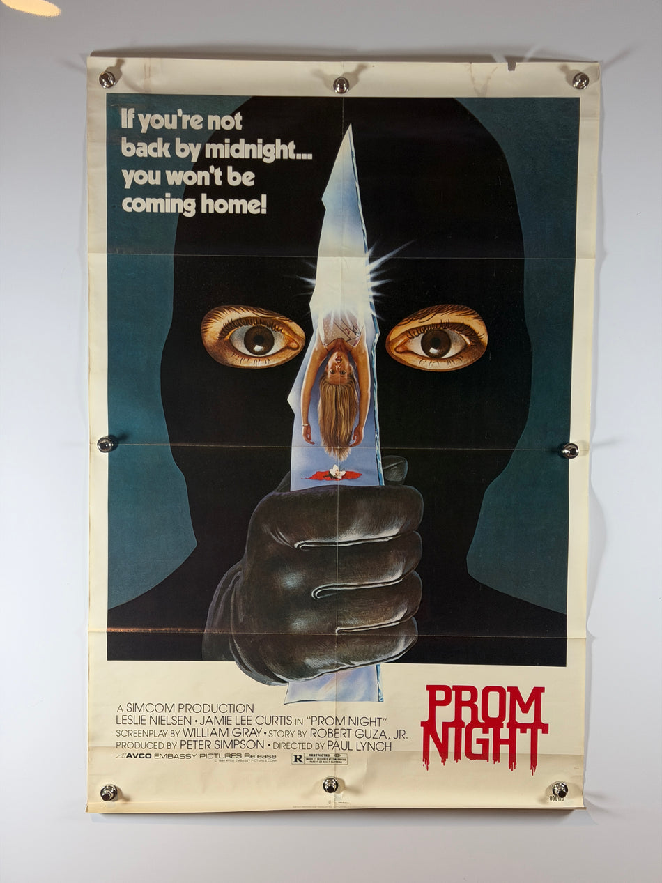 Prom Night (1980) Original Movie Poster 27x41 SS Previously Folded Rolled Jamie Lee Curtis - Joe's Geek VLT