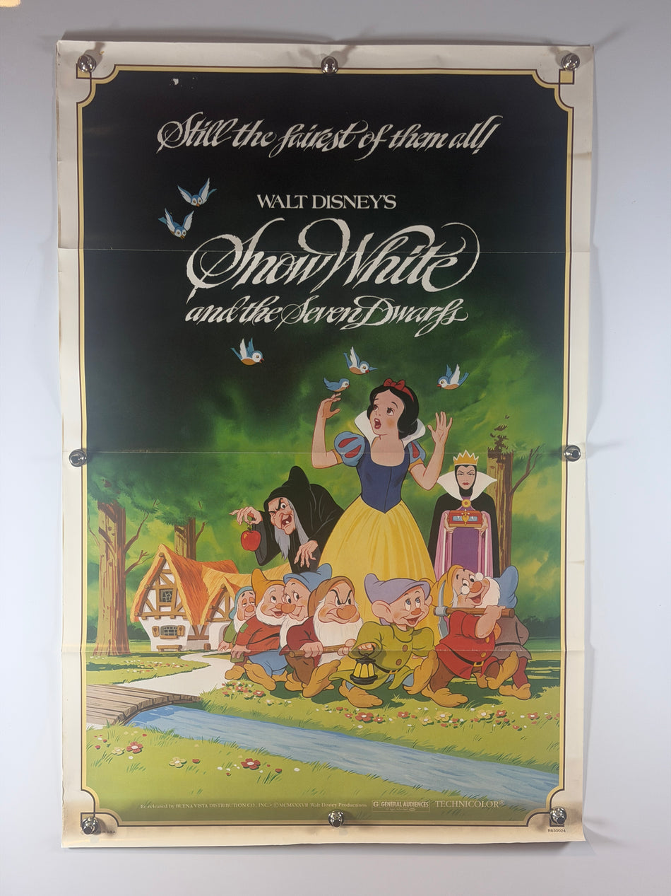 Snow White and the Seven Dwarfs (1983) Original Movie Poster 27x41 SS Previously Folded Rolled Disney - Joe's Geek VLT