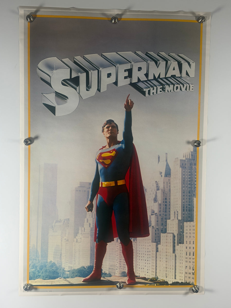 Superman: The Movie (1978) Vintage Commercial Movie Poster 22x34 SS Rolled Christopher Reeve - Joe's Geek VLT