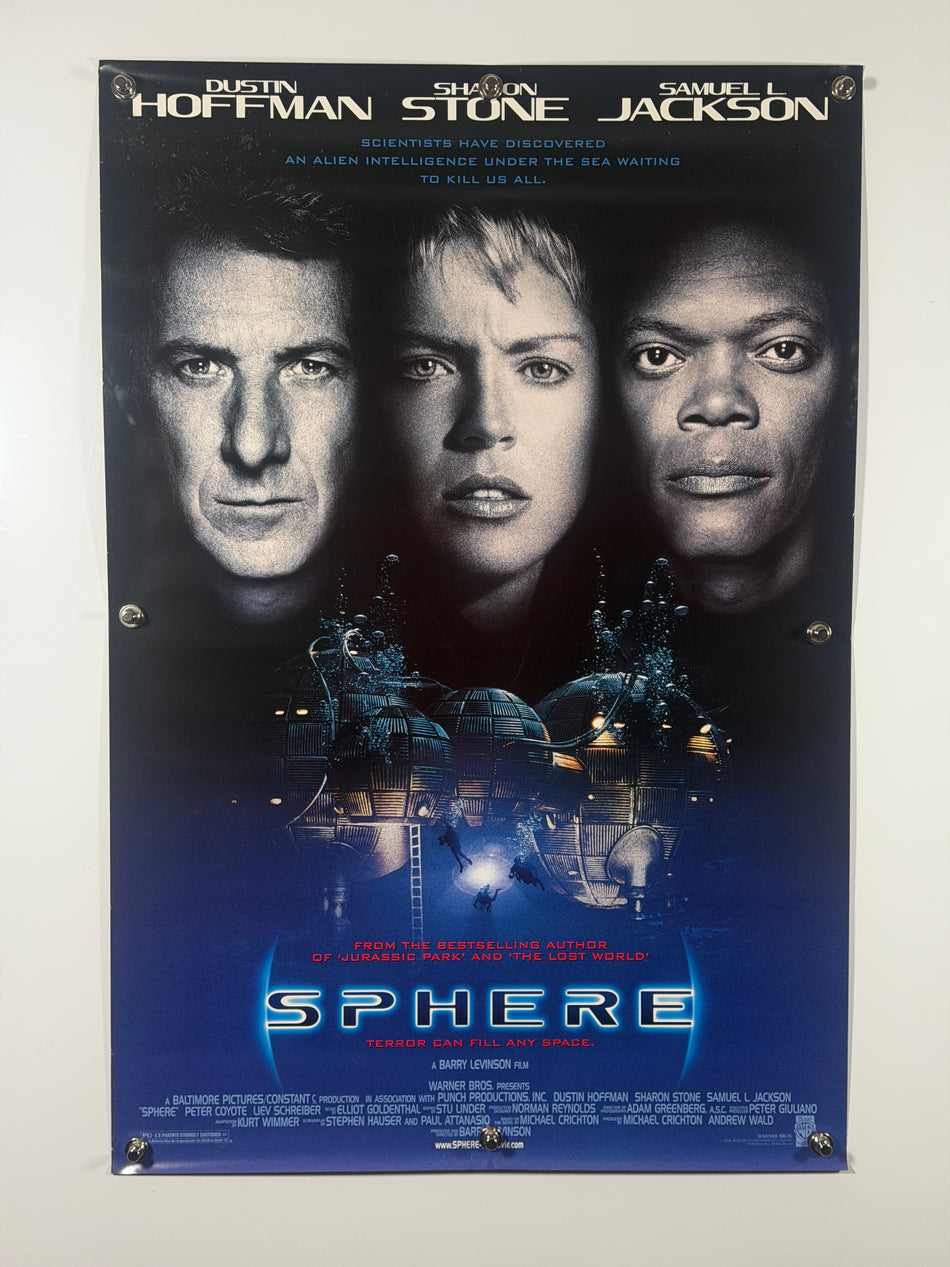 Sphere (1998) Original Movie Poster 27x40 DS Rolled Dustin Hoffman Sharon Stone Samuel L. Jackson  Description: - Joe's Geek VLT