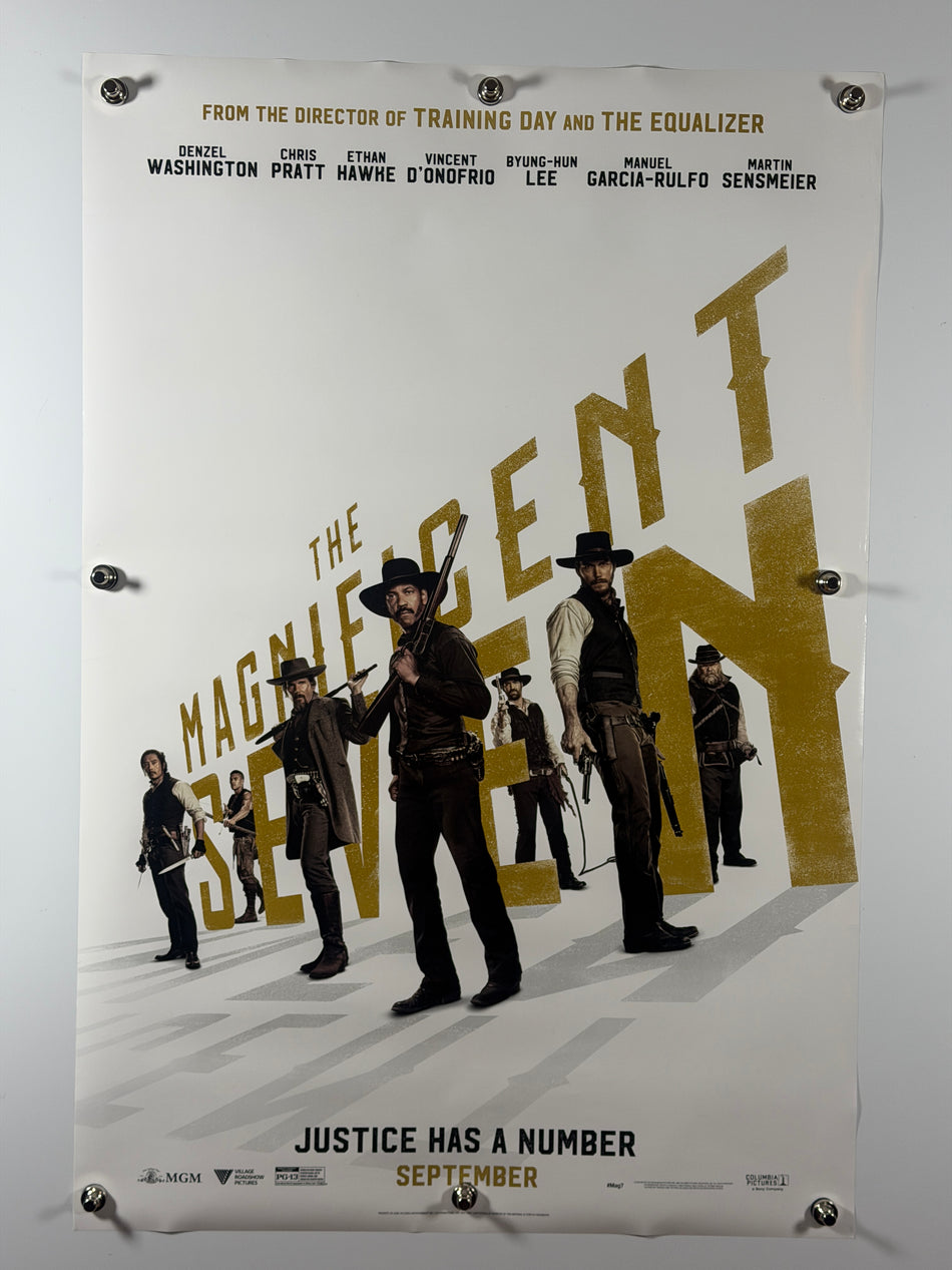 The Magnificent Seven (2016) Original Movie Poster 27x40 DS Rolled Denzel Washington Chris Pratt