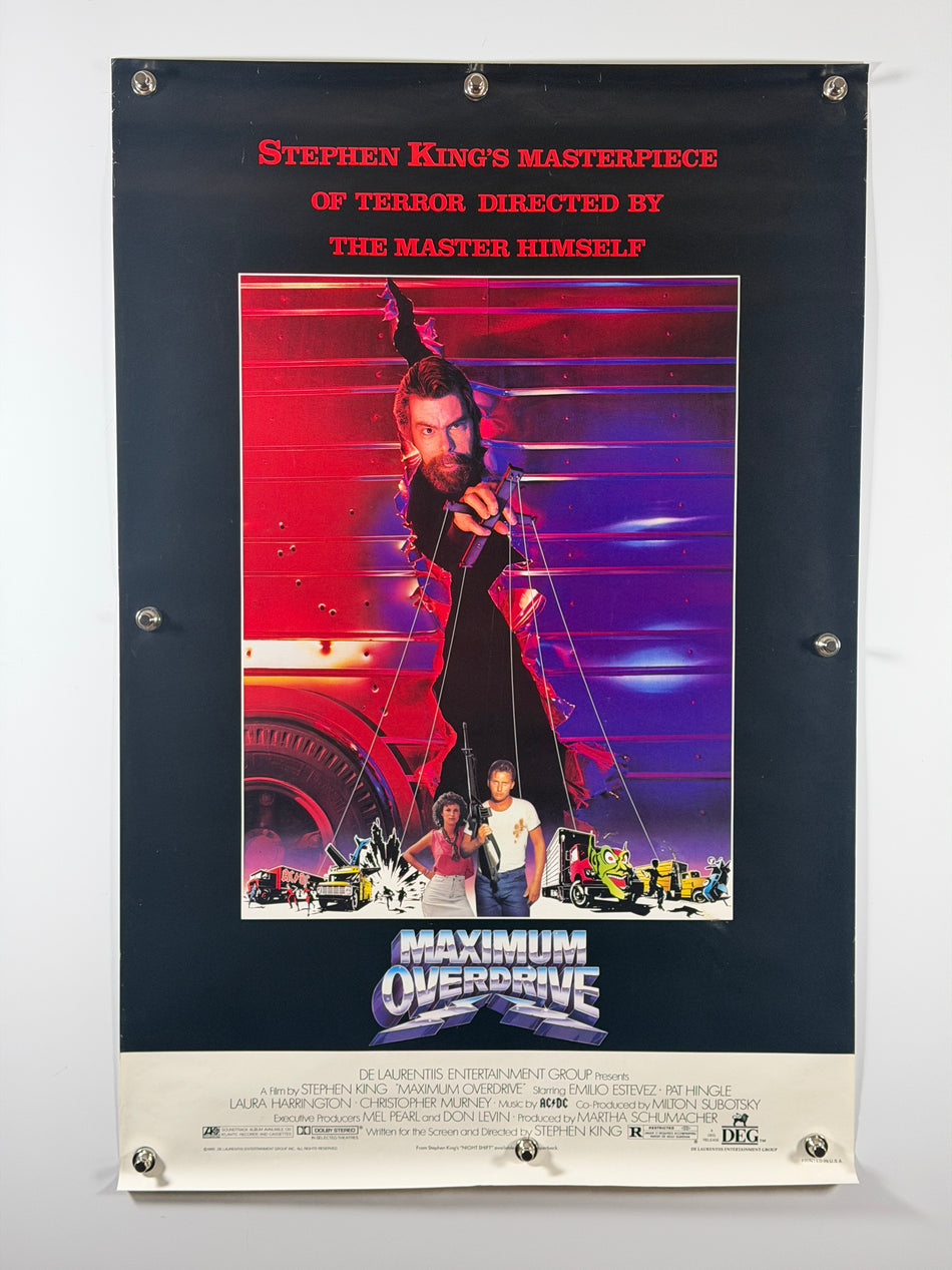 Maximum Overdrive (1986) Original Movie Poster 27x41 SS Rolled Stephen King Emilio Estevez - Joe's Geek VLT