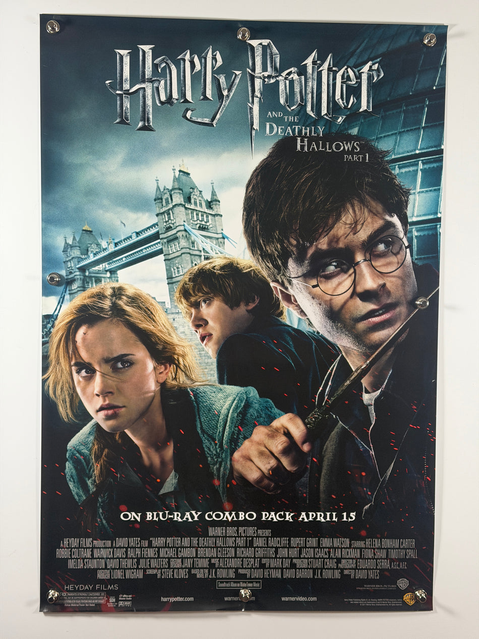 Harry Potter and the Deathly Hallows Part 1 (2010) Blue-Ray Movie Poster 27x40 DS Rolled Daniel Radcliffe - Joe's Geek VLT
