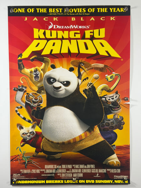 Kung Fu Panda 2008 Original Home Video Poster 27x40 SS Rolled DreamWorks Jack Black - Joe's Geek VLT