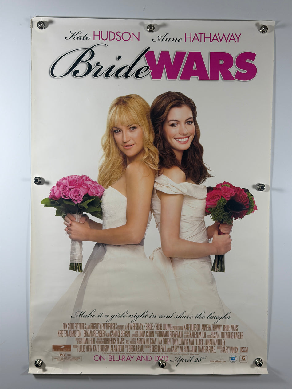 Bride Wars 2009 Original Home Video Poster 27x40 SS Rolled Kate Hudson Anne Hathaway