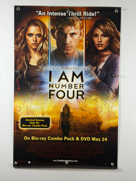 I Am Number Four 2011 Original Home Video Poster 27x40 SS Rolled Alex Pettyfer Teresa Palmer - Joe's Geek VLT