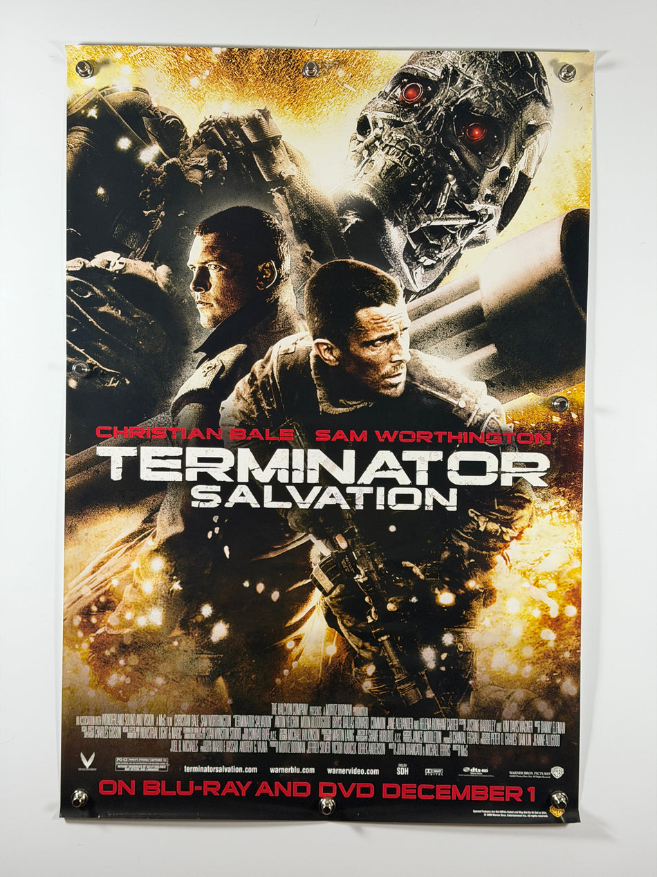 Terminator Salvation 2009 Original Home Video Poster 27x40 SS Rolled Christian Bale Sam Worthington - Joe's Geek VLT