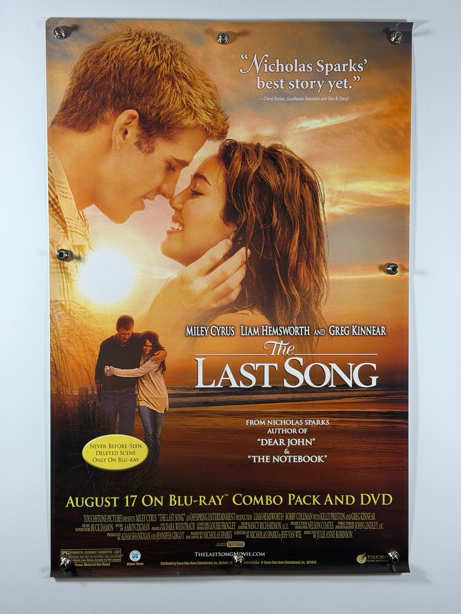 The Last Song 2010 Original Home Video Poster 27x40 SS Rolled Miley Cyrus Liam Hemsworth