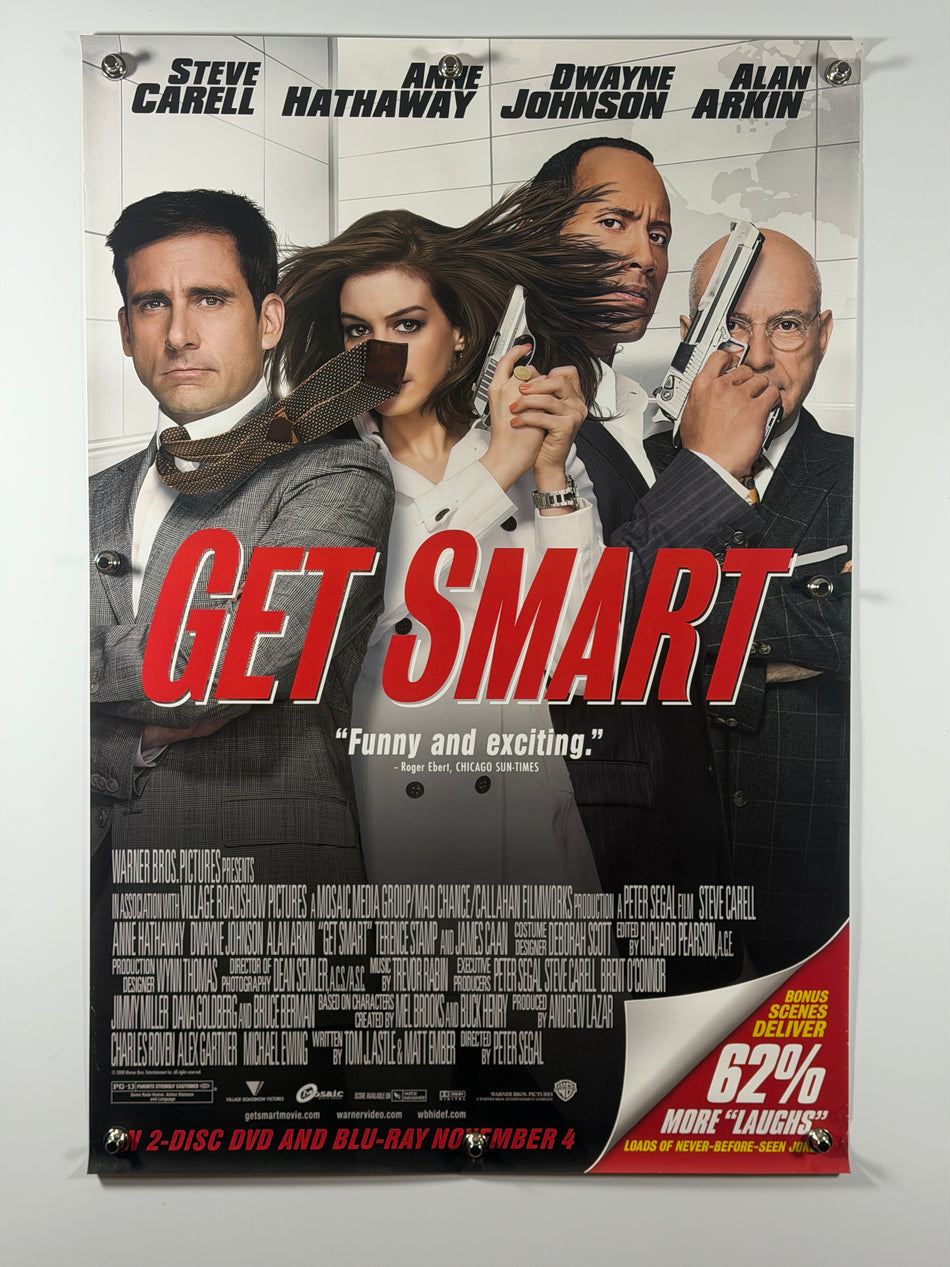 Get Smart 2008 Original Home Video Poster 27x40 SS Rolled Steve Carell Anne Hathaway - Joe's Geek VLT
