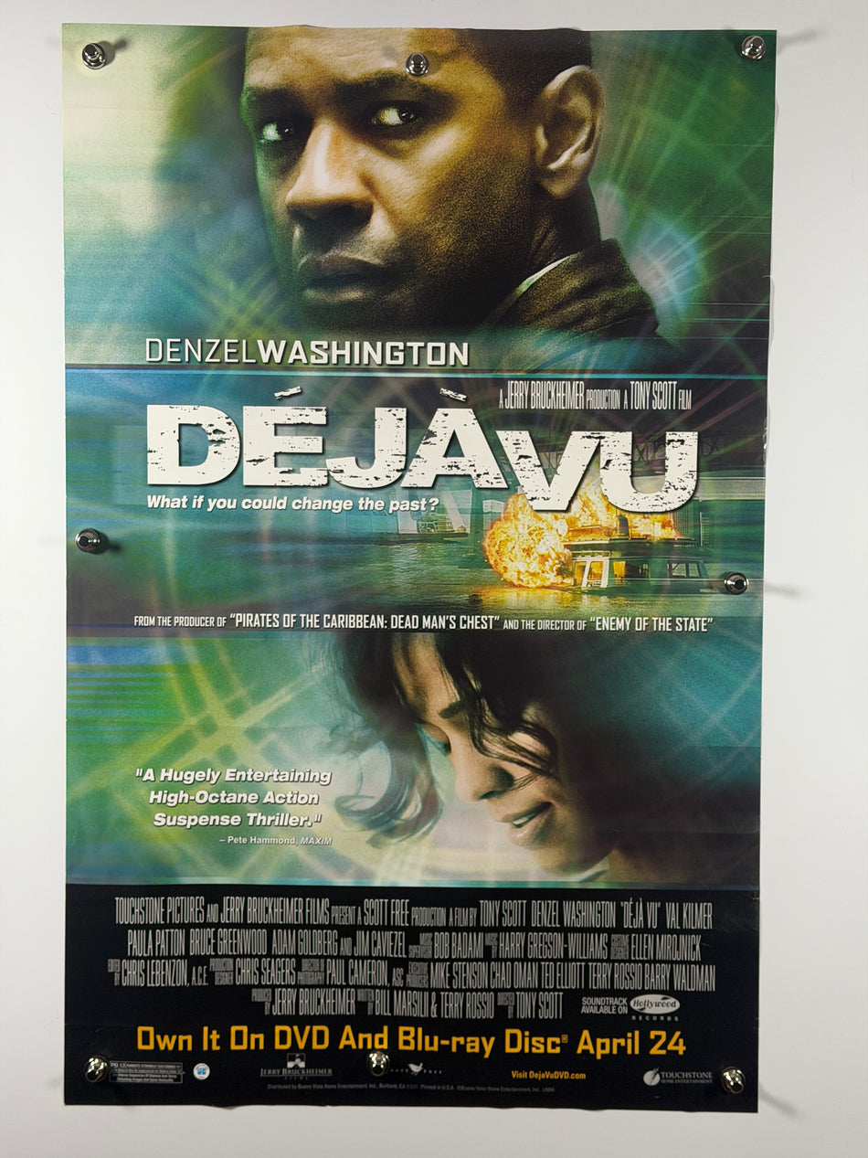Deja Vu 2006 Original Home Video Poster 27x40 SS Rolled Denzel Washington - Joe's Geek VLT