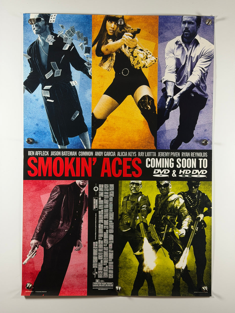 Smokin’ Aces 2007 Original Home Video Poster 27x40 SS Rolled Ryan Reynolds Ben Affleck - Joe's Geek VLT