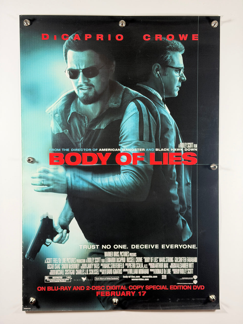 Body of Lies 2008 Original Home Video Poster 27x40 SS Rolled Leonardo DiCaprio Russell Crowe