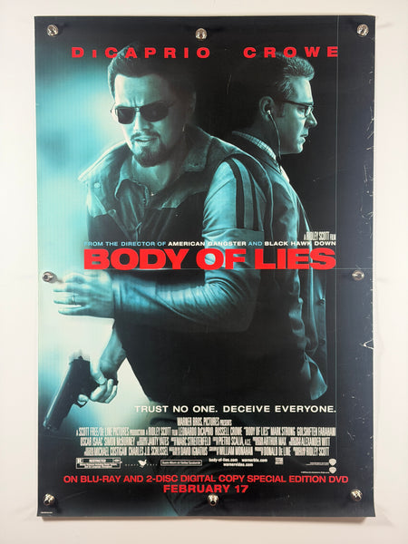 Body of Lies 2008 Original Home Video Poster 27x40 SS Rolled Leonardo DiCaprio Russell Crowe - Joe's Geek VLT
