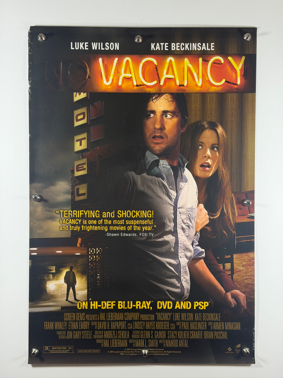 Vacancy 2007 Original Home Video Poster 27x40 SS Rolled Luke Wilson Kate Beckinsale