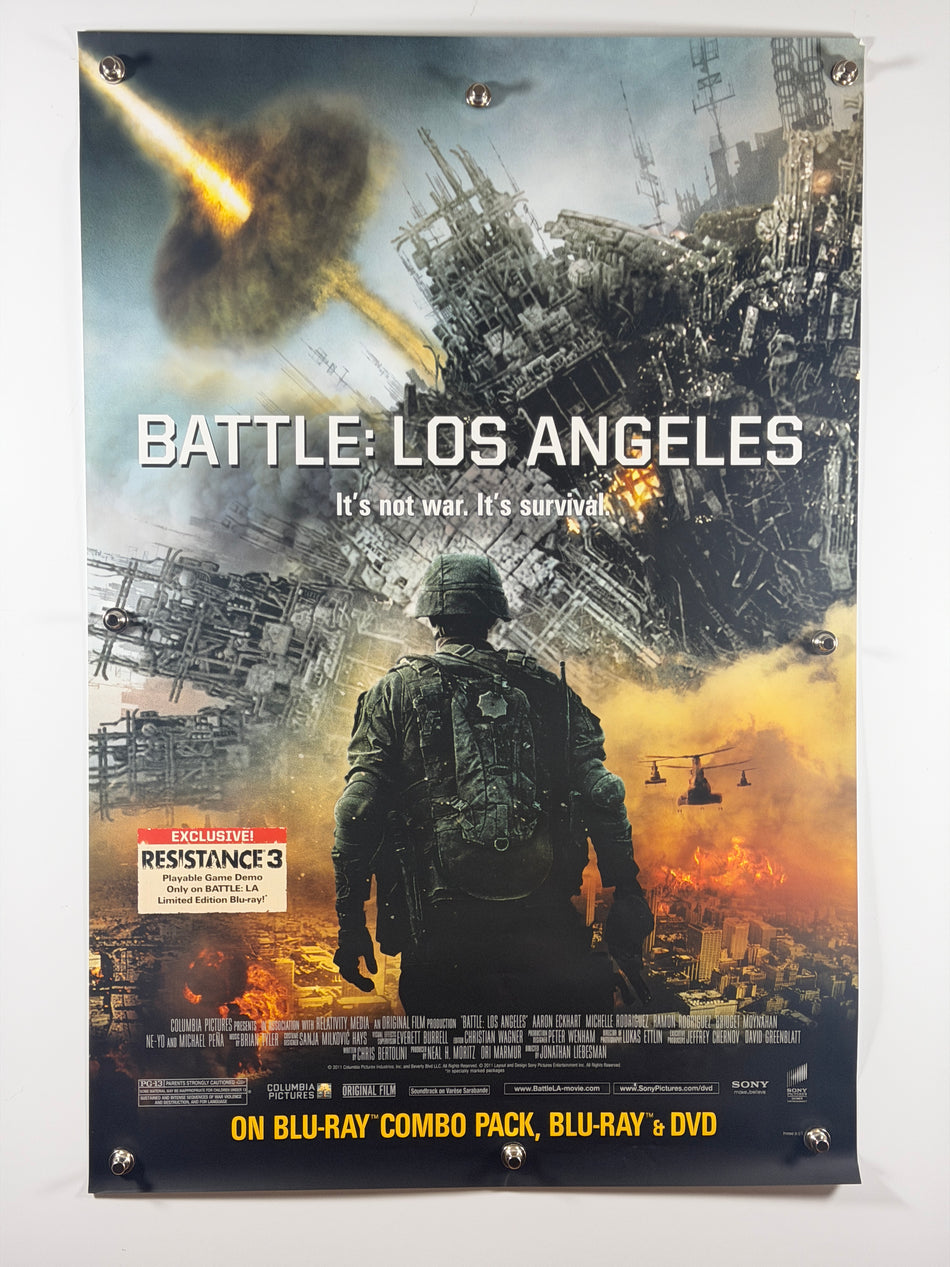 Battle: Los Angeles 2011 Original Home Video Poster 27x40 SS Rolled Aaron Eckhart Michelle Rodriguez
