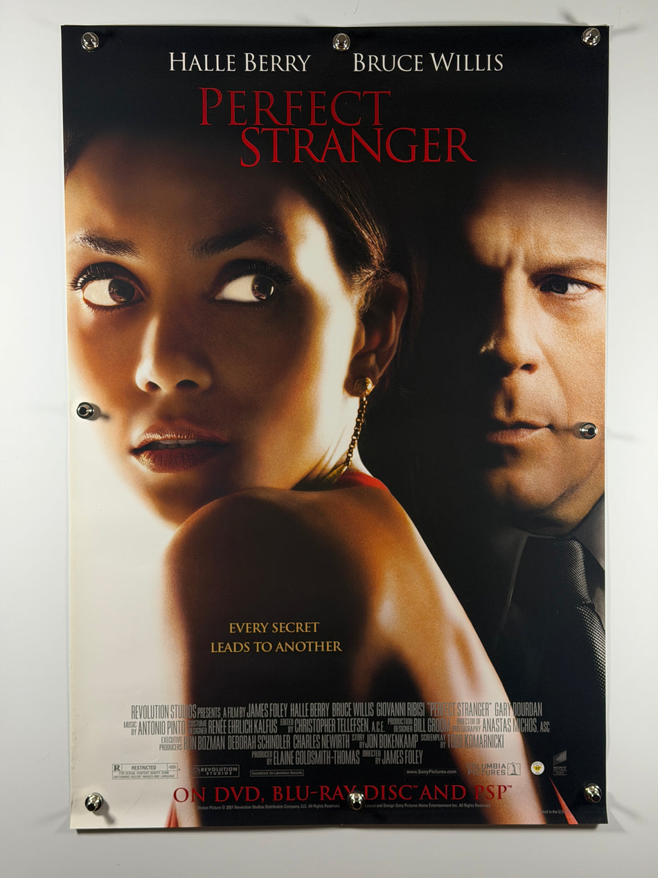 Perfect Stranger 2007 Original Home Video Poster 27x40 SS Rolled Halle Berry Bruce Willis - Joe's Geek VLT