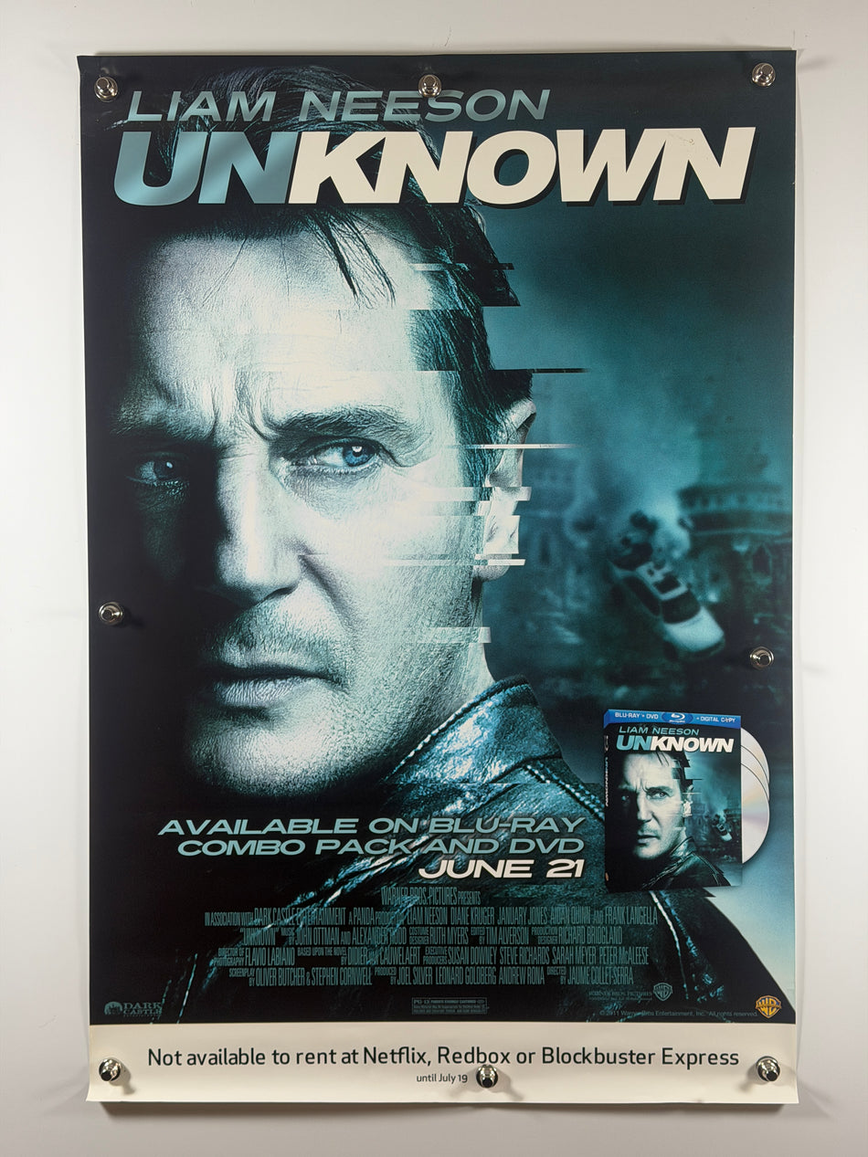 Unknown (2011) Original Movie Poster 27x40 DS Rolled Liam Neeson Blu-ray DVD Promo