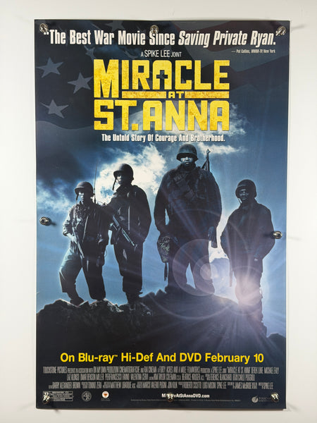 MIRACLE AT ST. ANNA 2008 Original Home Video Poster 27x40 SS Rolled Derek Luke Michael Ealy - Joe's Geek VLT