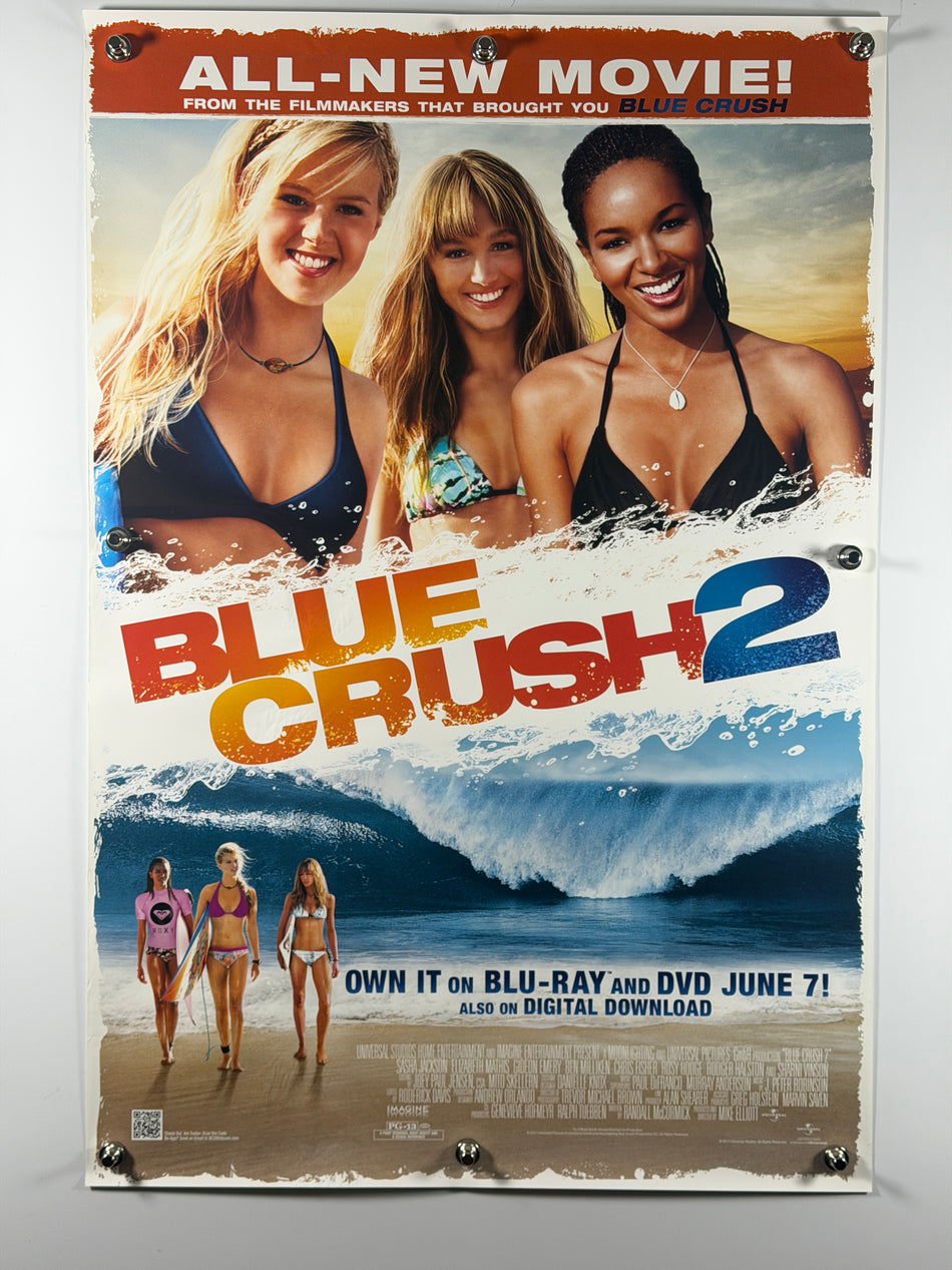 BLUE CRUSH 2 2011 Original Home Video Poster 27x40 SS Rolled Sasha Jackson Elizabeth Mathis - Joe's Geek VLT
